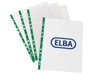 Elba A4 60 micron glass clear plastic punched