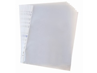 Elba A4 80 micron plastic punched pockets with