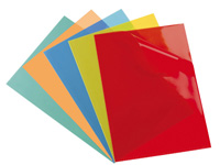 Elba A4 blue glass clear polypropylene folder,