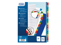 Elba A4 multi coloured mylar index printed A to