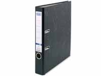 elba Clic A4 black marbled lever arch file with