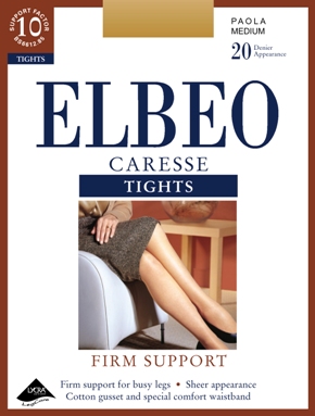 Elbeo Ladies 1 Pair Elbeo Caresse Firm Support Tights In 5 Colours Cafandeacute; Crandegrave;me