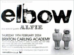 ELBOW Brixton Academy 19th February 2004 Music Poster