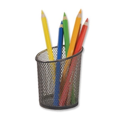 Eldon Mesh Pencil Holder Metal Round