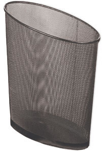 Eldon Mesh Waste Bin Metal Dia292xH362mm Black