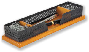 Eldon Rolodex Supply Organiser Wood and Punched Metal