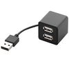 ELECOM Cube 4-port USB 2.0 Hub - passive - black