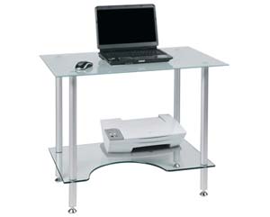 Electra Frosted Glass Computer Desk