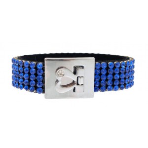 Electric Blue Rock Chick Diamante Bracelet
