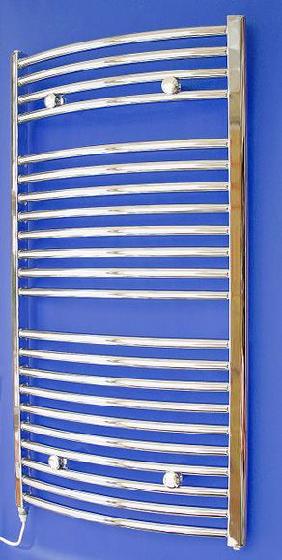 Electric Towel Warmer Curved Chrome 800x500mm