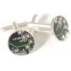 Electrickery Recycled Circuit Board Cuff Links - Round
