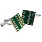 Electrickery Recycled Circuit Board Cuff Links - Square