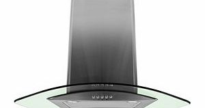 ElectrIQ 60cm Curved Glass Chimney Hood -