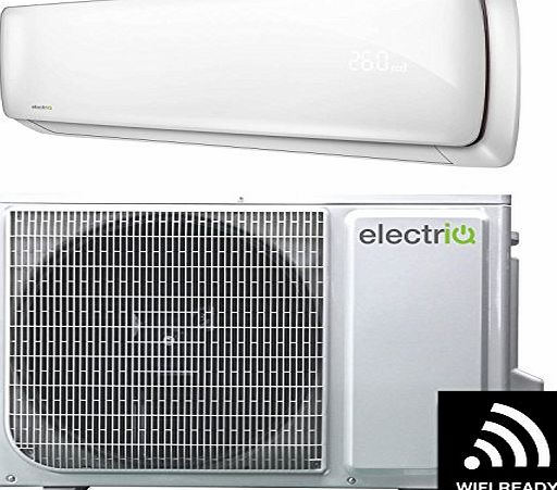 ElectrIQ 9000 BTU Smart WiFi A   easy-fit DC Inverter Wall Split Air Conditioner with 5 meters pipe kit - Wall Mounted Air Conditioning Unit with 5 years warranty