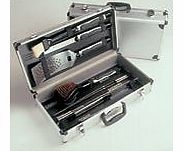 DELUXE Stainless Steel BBQ Cooking TOOL UTENSIL SET - Complete With Luxury Presentation Case.,