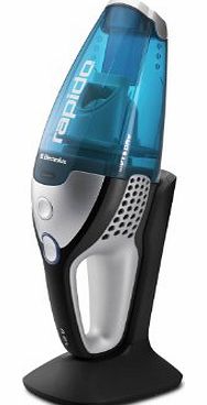 Electrolux ZB4106WD Rapido Wet and Dry Rechargeable Handheld Vacuum Cleaner, 7.2 V, Cyan