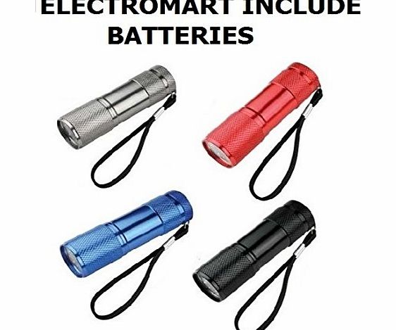 Electromart  SUPER BRIGHT 9 LED MINI TORCH- ASSORTED COLOURS SINGLE