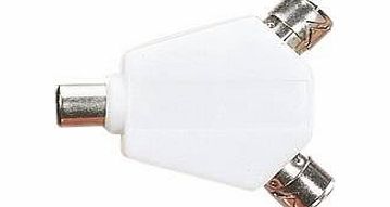 Electrovision TV AERIAL 2 WAY COAX SPLITTER Y ADAPTOR SIGNAL RF