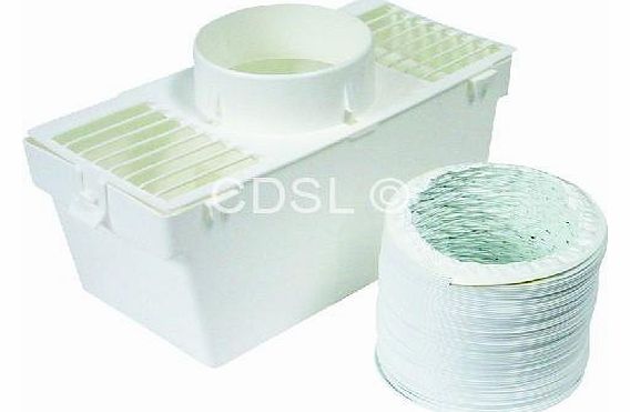 Electruepart Tumble dryer condensor kit 4 Hose diameter avoids external venting prevents humidity and dust from entering the room`` (Electruepart)