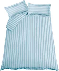 Elegance Duck Egg Satin Stripe Duvet Cover -