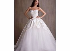 Elegant Luxurious Strapless Sweetheart Satin