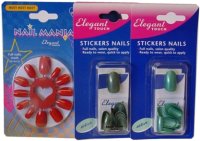 Elegant Touch False Nails Packs of 20 x 3 in Mermaid- Forest & HotHotHot