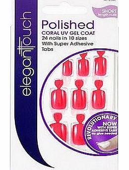 Elegant Touch Pre Polished Nails Coral 10146302
