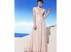 Elegant V-neck Short Sleeve Stretch satin