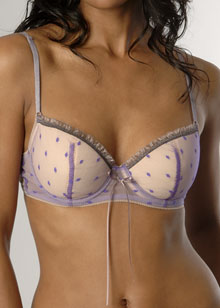 Fever spot mesh padded bra