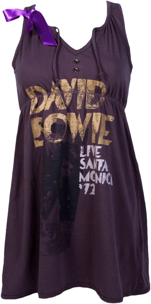 Elegantly Waisted Ladies David Bowie Ribbon Vest Dress from