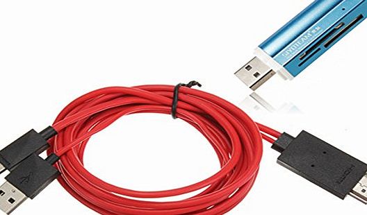 Elegiant 2M 1080P MHL Micro USB to HDMI Cable Adapter For Samsung Galaxy S4 S3 I9500 I9300