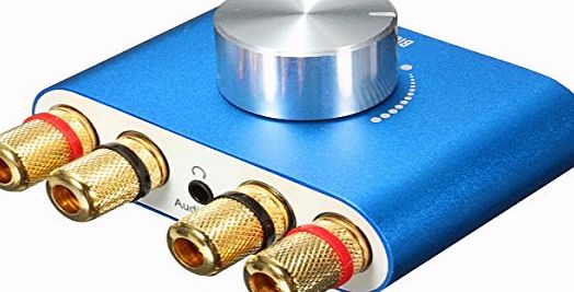 Elegiant  Mini Portable Stereo Hifi Wireless Bluetooth Power Car Amplifier Audio Digital Signal 30Wx2 Two Channel Amplifier Board Module Aluminum Body with 3.5mm Audio Signal Line , AV Audio Signal Lin