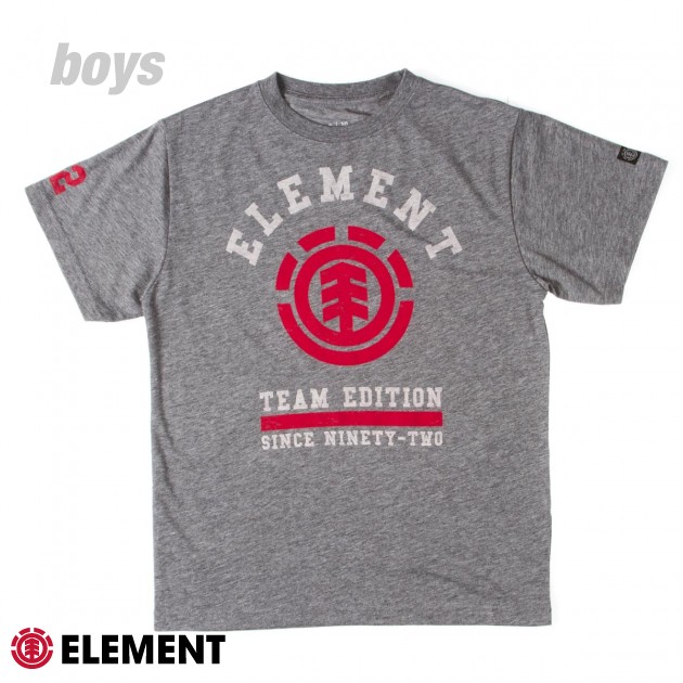 Element Boys Element University T-Shirt - Charcoal