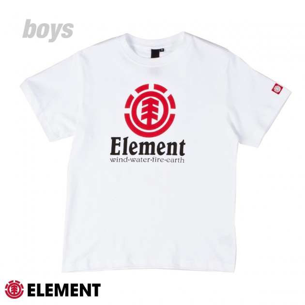 Element Boys Element Vertical T-Shirt - White