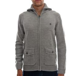 Element Grady Zip Thru Knit - Grey Heather