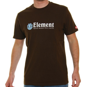Element Horizontal Tee shirt - Chocolate