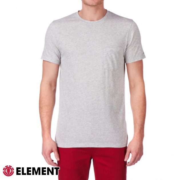Element Mens Element Basic Crew T-Shirt - Grey Heather