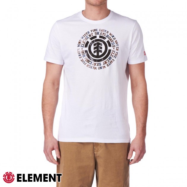 Element Mens Element Dispersion T-Shirt - White