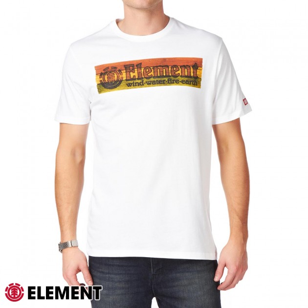 Mens Element Planks T-Shirt - White
