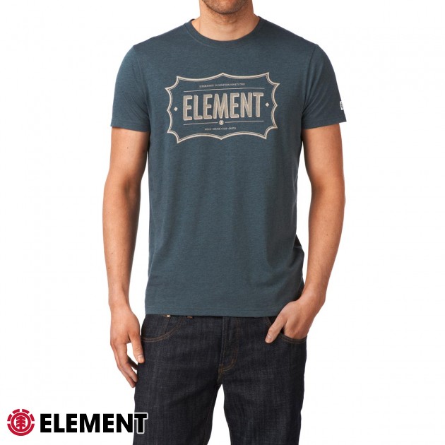 Element Mens Element Stamp T-Shirt - Blue Heather