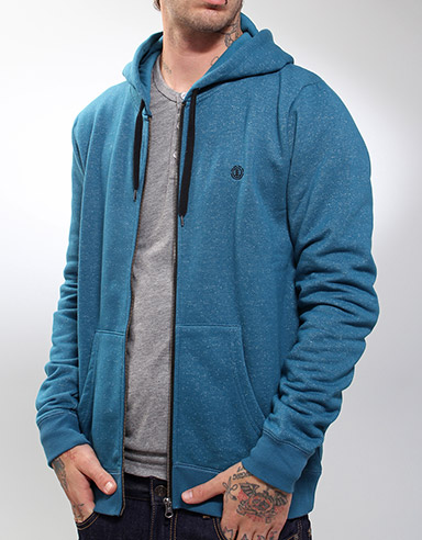 Mono Zip hoody - Topaz