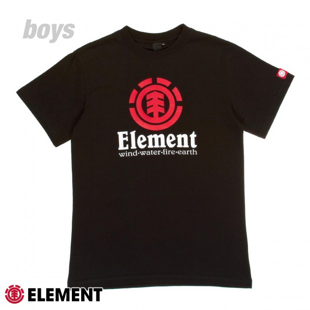 Element Vertical Boys T-Shirt - Black