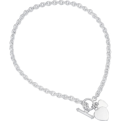 Heart Tag T Bar Necklace In Silver By Elements