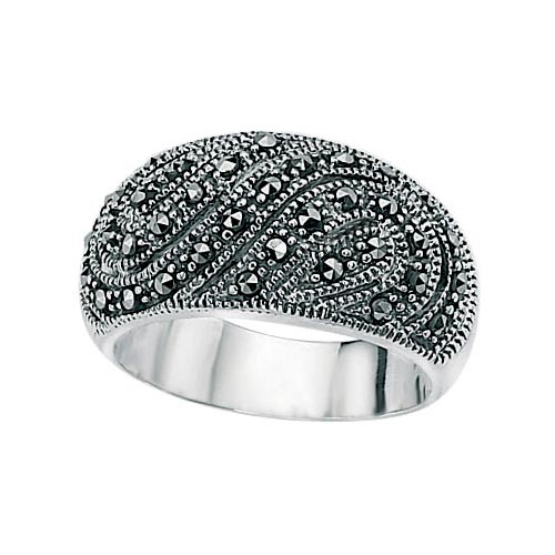 Elements Marcasite Ring In Sterling Silver By Elements