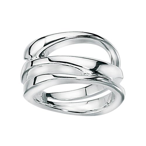 Elements Multi Twist Ring In Sterling Silver By Elements