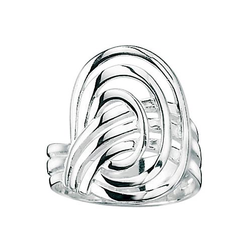 Elements Round Weave Ring In Sterling Silver By Elements