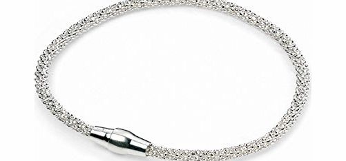 Elements Silver Elements Sterling Silver, Ladies, B4222, Diamond Bead Chain Bracelet of Length 19cm