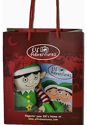 Elf Adventures Boy Elf Soft Toy Toddler Set - Story Book, Letter from Santa for Elf on the Shelf, Babys 1st Christm