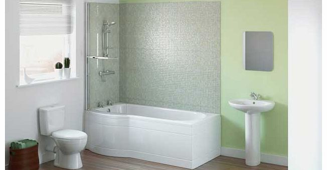 Eliana Bathrooms Eliana Maple Showerbath Suite inc. Ash Taps -