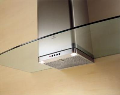 Elica GLACIER120 120cm Chimney Hood in Glass and